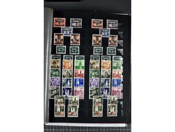 1939/45, postfrische, ungebrauchte und gestempelte Sammlung Böhmen und Mähren und Generalgouvernement, in beiden Erhaltungen 