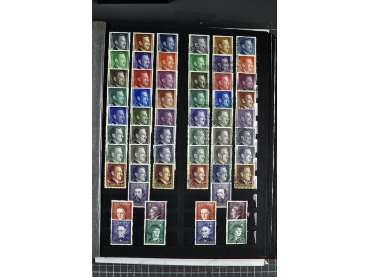 1939/45, postfrische, ungebrauchte und gestempelte Sammlung Böhmen und Mähren und Generalgouvernement, in beiden Erhaltungen 