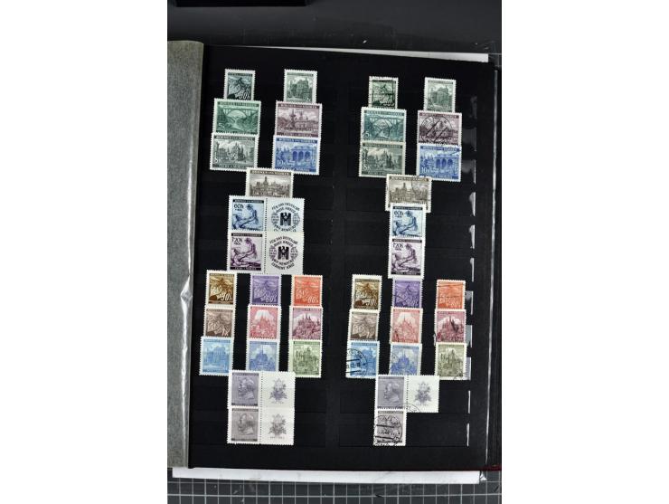 1939/45, postfrische, ungebrauchte und gestempelte Sammlung Böhmen und Mähren und Generalgouvernement, in beiden Erhaltungen 
