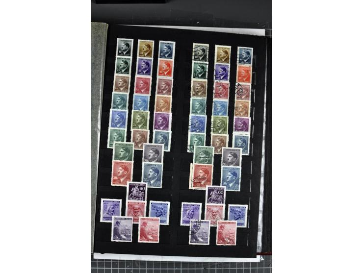 1939/45, postfrische, ungebrauchte und gestempelte Sammlung Böhmen und Mähren und Generalgouvernement, in beiden Erhaltungen 
