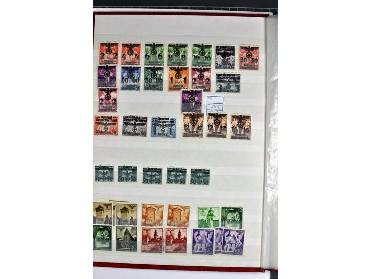 1940/1944, meist postfrische und gestempelte Sammlung mit Böhmen & Mähren, Generalgouvernement und Ostland mit einigen kpl. A