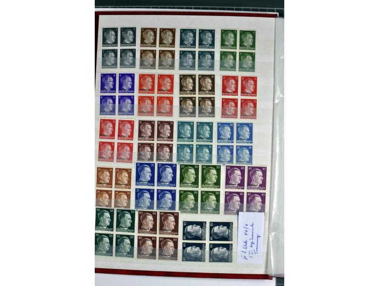 1940/1944, meist postfrische und gestempelte Sammlung mit Böhmen & Mähren, Generalgouvernement und Ostland mit einigen kpl. A