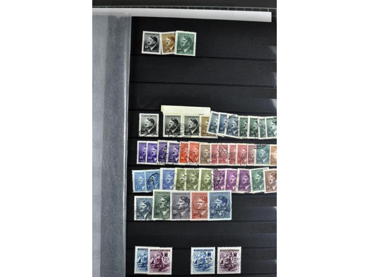 1940/1944, meist postfrische und gestempelte Sammlung mit Böhmen & Mähren, Generalgouvernement und Ostland mit einigen kpl. A