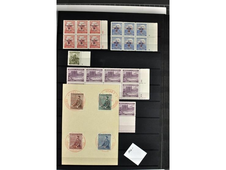 1940/1944, meist postfrische und gestempelte Sammlung mit Böhmen & Mähren, Generalgouvernement und Ostland mit einigen kpl. A