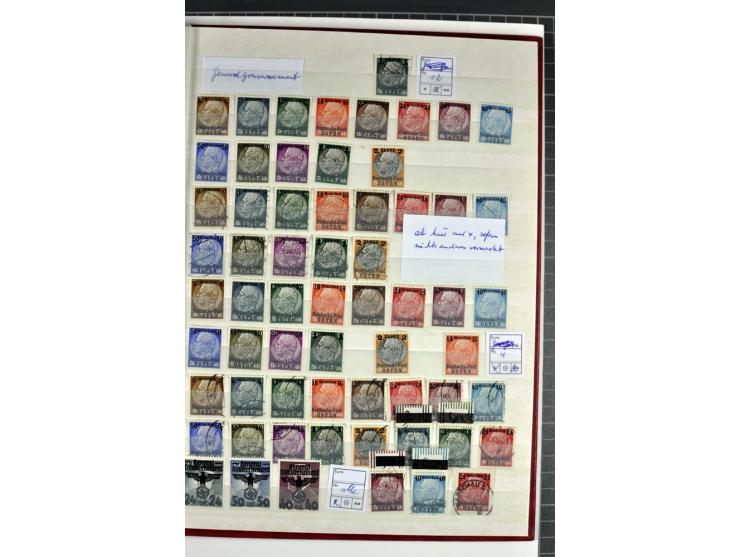 1940/1944, meist postfrische und gestempelte Sammlung mit Böhmen & Mähren, Generalgouvernement und Ostland mit einigen kpl. A