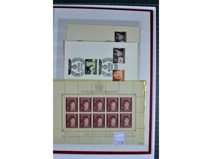 1940/1944, meist postfrische und gestempelte Sammlung mit Böhmen & Mähren, Generalgouvernement und Ostland mit einigen kpl. A