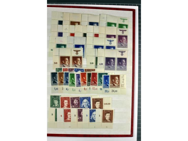 1940/1944, meist postfrische und gestempelte Sammlung mit Böhmen & Mähren, Generalgouvernement und Ostland mit einigen kpl. A