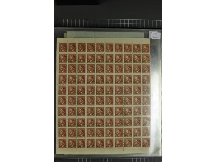  1939/44, Sammlung von 54 Bogen ex Mi.-Nr. 20-142, gute Erhaltung