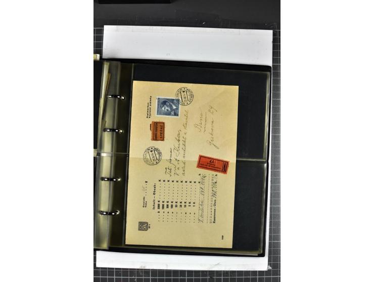 1939/45, Partie Briefe und Karten, dabei Einzelfrankaturen, Mehrfachfrankaturen, Reco, Express, Wertbriefe etc.