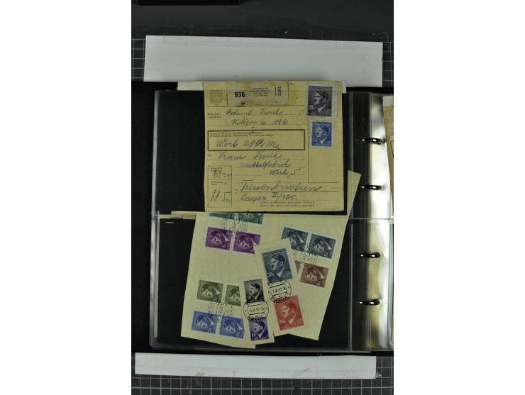 1939/45, Partie Briefe und Karten, dabei Einzelfrankaturen, Mehrfachfrankaturen, Reco, Express, Wertbriefe etc.