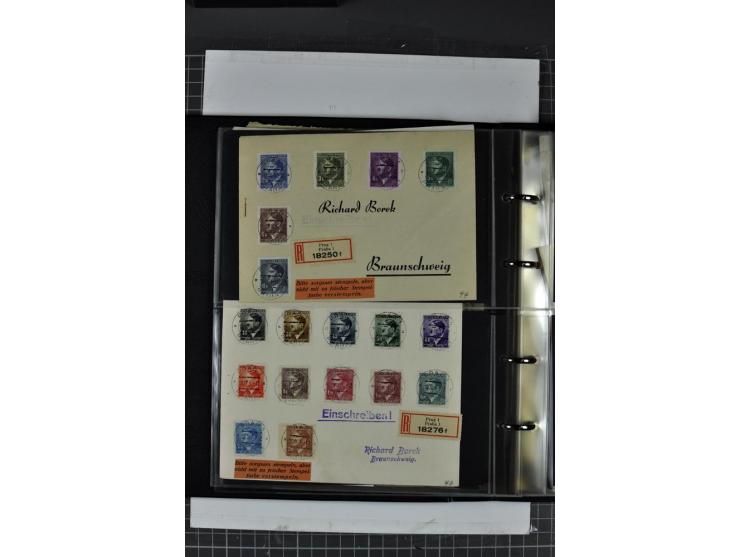 1939/45, Partie Briefe und Karten, dabei Einzelfrankaturen, Mehrfachfrankaturen, Reco, Express, Wertbriefe etc.