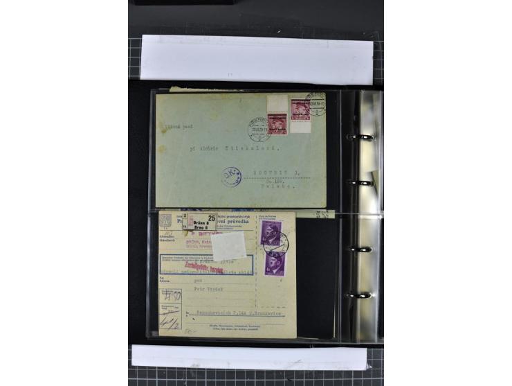 1939/45, Partie Briefe und Karten, dabei Einzelfrankaturen, Mehrfachfrankaturen, Reco, Express, Wertbriefe etc.