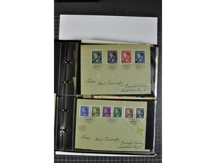 1939/45, Partie Briefe und Karten, dabei Einzelfrankaturen, Mehrfachfrankaturen, Reco, Express, Wertbriefe etc.
