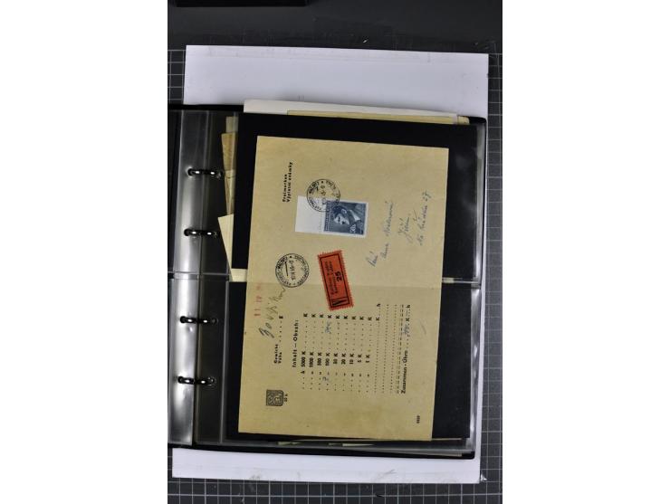 1939/45, Partie Briefe und Karten, dabei Einzelfrankaturen, Mehrfachfrankaturen, Reco, Express, Wertbriefe etc.