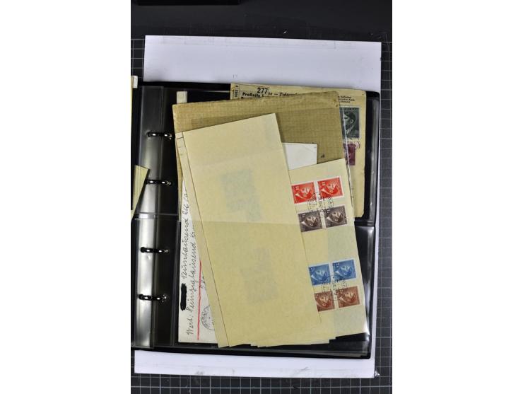 1939/45, Partie Briefe und Karten, dabei Einzelfrankaturen, Mehrfachfrankaturen, Reco, Express, Wertbriefe etc.