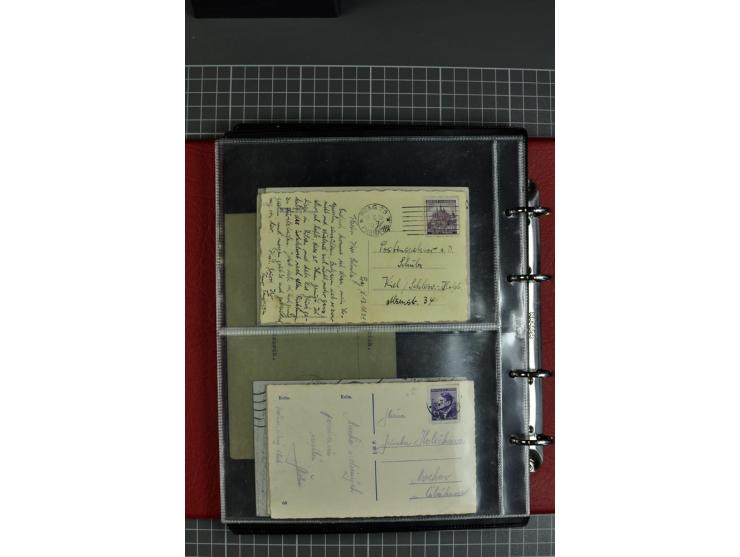 1941/44, kleine Sammlung von 15 Briefen und 10 frankierten Ansichtskarten, gute Erhaltung