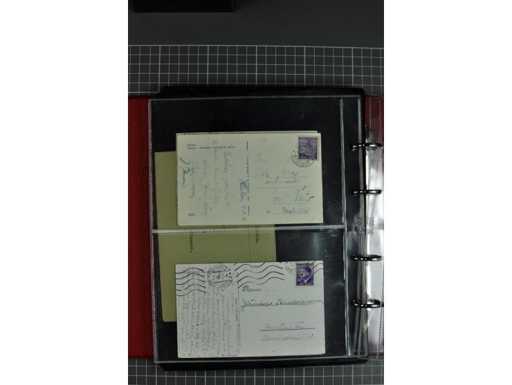 1941/44, kleine Sammlung von 15 Briefen und 10 frankierten Ansichtskarten, gute Erhaltung