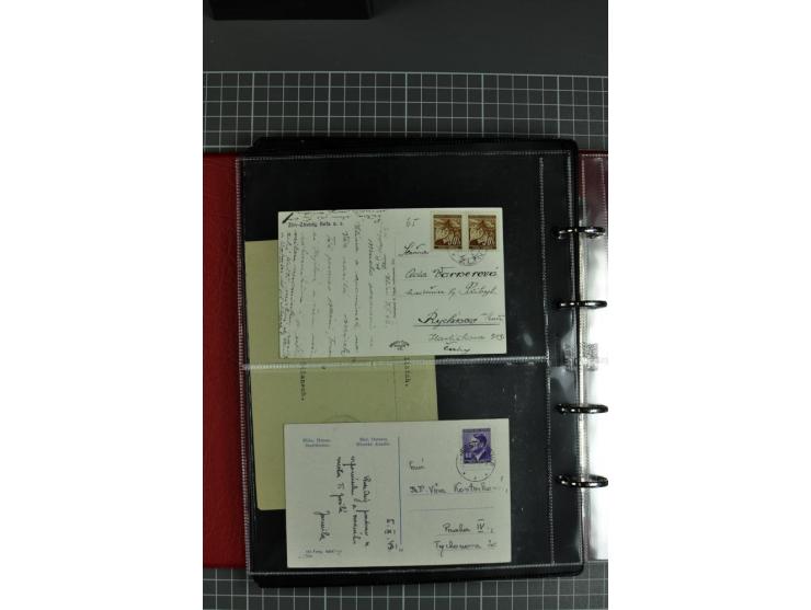 1941/44, kleine Sammlung von 15 Briefen und 10 frankierten Ansichtskarten, gute Erhaltung