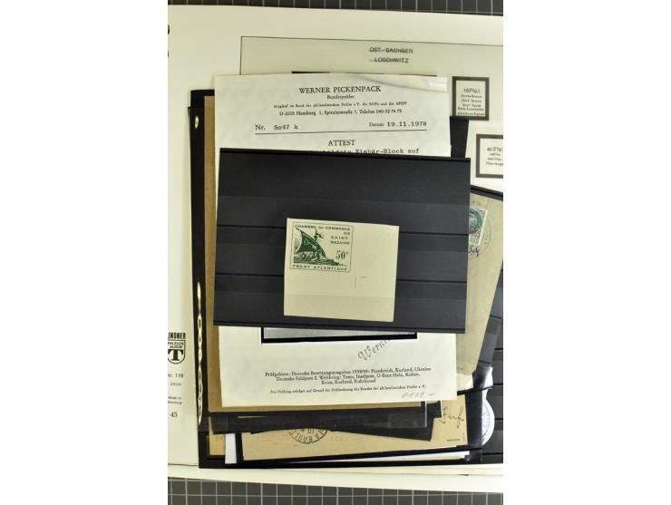 1940/45, interessante ungebrauchte und gestempelte Sammlung mit diversen Briefen, dabei ein guter Teil Festung Lorient mit u.