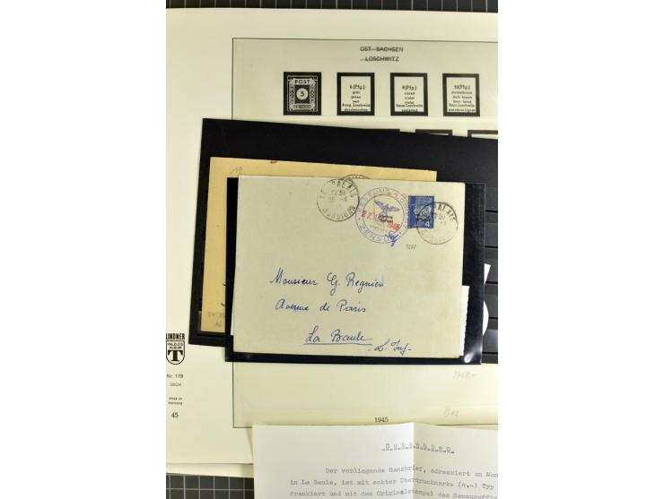 1940/45, interessante ungebrauchte und gestempelte Sammlung mit diversen Briefen, dabei ein guter Teil Festung Lorient mit u.
