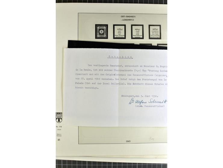 1940/45, interessante ungebrauchte und gestempelte Sammlung mit diversen Briefen, dabei ein guter Teil Festung Lorient mit u.