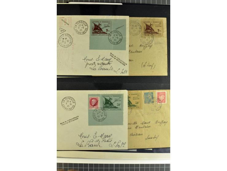 1940/45, interessante ungebrauchte und gestempelte Sammlung mit diversen Briefen, dabei ein guter Teil Festung Lorient mit u.