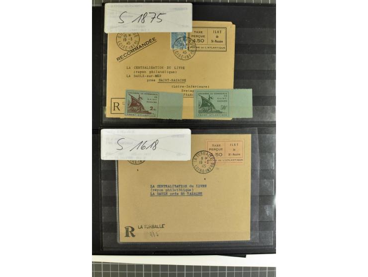1940/45, interessante ungebrauchte und gestempelte Sammlung mit diversen Briefen, dabei ein guter Teil Festung Lorient mit u.