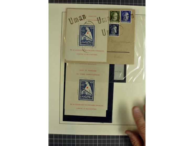 1940/45, interessante ungebrauchte und gestempelte Sammlung mit diversen Briefen, dabei ein guter Teil Festung Lorient mit u.