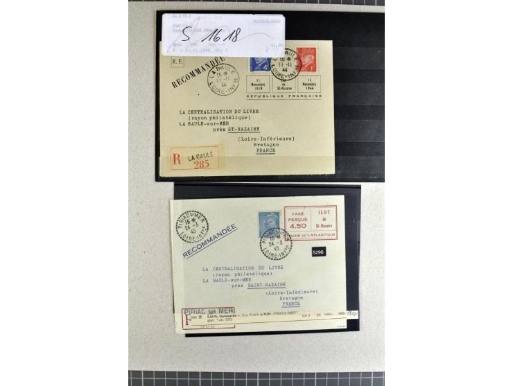 1940/45, interessante ungebrauchte und gestempelte Sammlung mit diversen Briefen, dabei ein guter Teil Festung Lorient mit u.