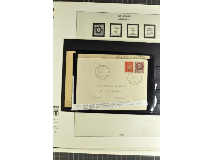 1940/45, interessante ungebrauchte und gestempelte Sammlung mit diversen Briefen, dabei ein guter Teil Festung Lorient mit u.