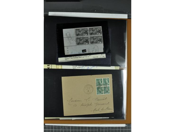 1940, umfangreiche Sammlung von 58 Briefen und einigen losen Marken dabei u.a. Frankreich Nr. 408 im gestempelten Eckrandvier