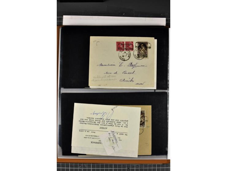 1940, umfangreiche Sammlung von 58 Briefen und einigen losen Marken dabei u.a. Frankreich Nr. 408 im gestempelten Eckrandvier
