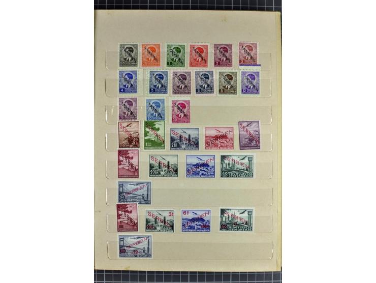  1941/43, sehr schöne saubere postfrische Sammlung  mit etlichen Besonderheiten wie Plattenfehlern, Herzstücken etc., vieles 