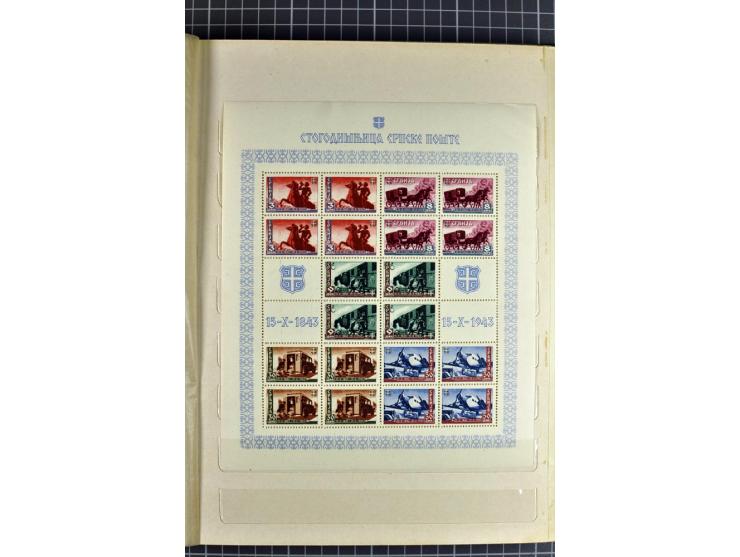  1941/43, sehr schöne saubere postfrische Sammlung  mit etlichen Besonderheiten wie Plattenfehlern, Herzstücken etc., vieles 