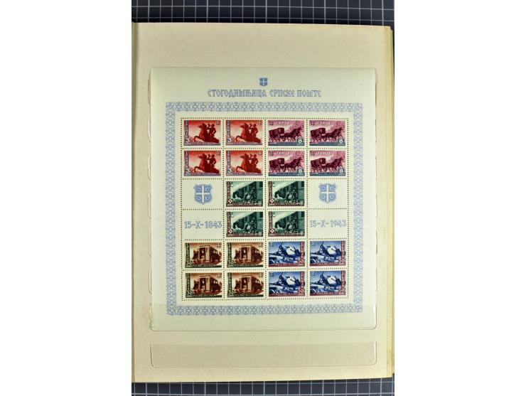  1941/43, sehr schöne saubere postfrische Sammlung  mit etlichen Besonderheiten wie Plattenfehlern, Herzstücken etc., vieles 