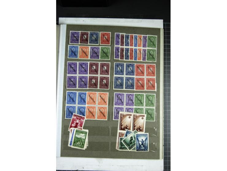 1941/43, ungebrauchte und vorwiegend postfrische Partie mit diversen besseren Werten in Viererblocks dabei Mi.-Nr. 1-15,31-45
