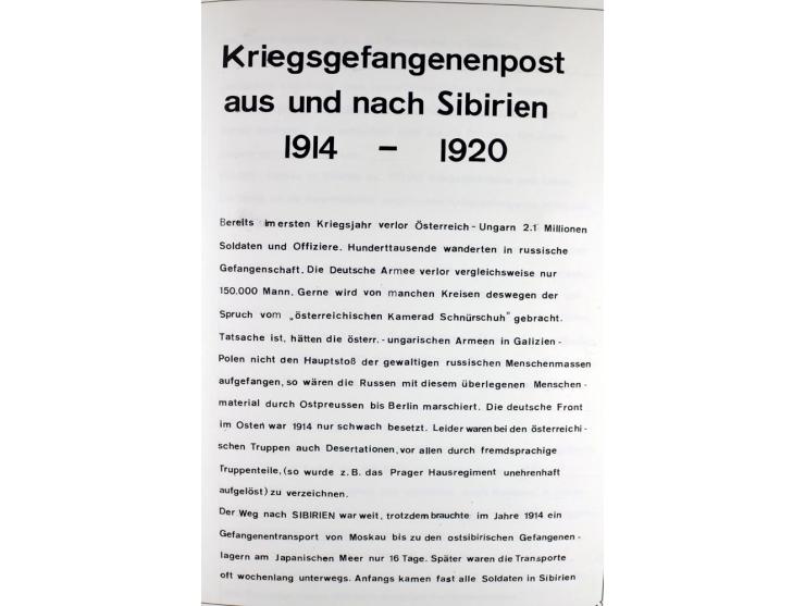 1914/20, interessante Sammlung "Russ. Kriegsgefangenen-Lager in Sibirien" mit über 500 Karten und Briefen, sauber sortiert na