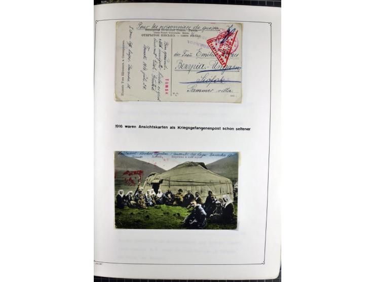 1914/20, interessante Sammlung "Russ. Kriegsgefangenen-Lager in Sibirien" mit über 500 Karten und Briefen, sauber sortiert na