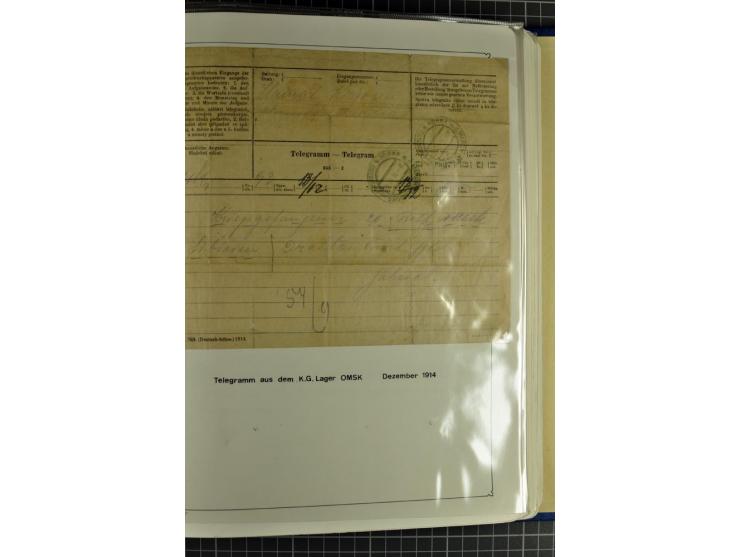 1914/20, interessante Sammlung "Russ. Kriegsgefangenen-Lager in Sibirien" mit über 500 Karten und Briefen, sauber sortiert na
