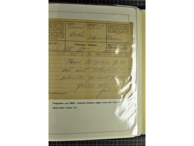 1914/20, interessante Sammlung "Russ. Kriegsgefangenen-Lager in Sibirien" mit über 500 Karten und Briefen, sauber sortiert na