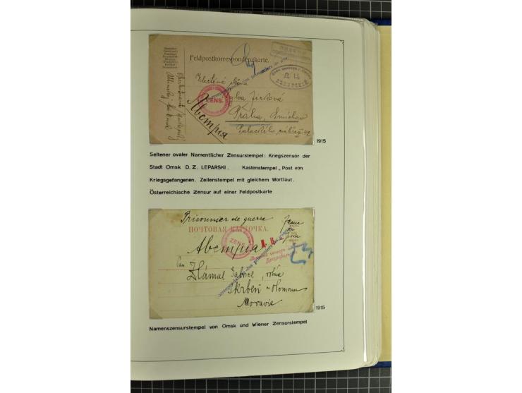 1914/20, interessante Sammlung "Russ. Kriegsgefangenen-Lager in Sibirien" mit über 500 Karten und Briefen, sauber sortiert na