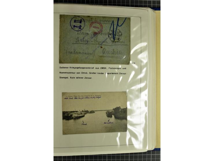 1914/20, interessante Sammlung "Russ. Kriegsgefangenen-Lager in Sibirien" mit über 500 Karten und Briefen, sauber sortiert na