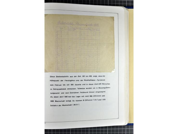 1914/20, interessante Sammlung "Russ. Kriegsgefangenen-Lager in Sibirien" mit über 500 Karten und Briefen, sauber sortiert na