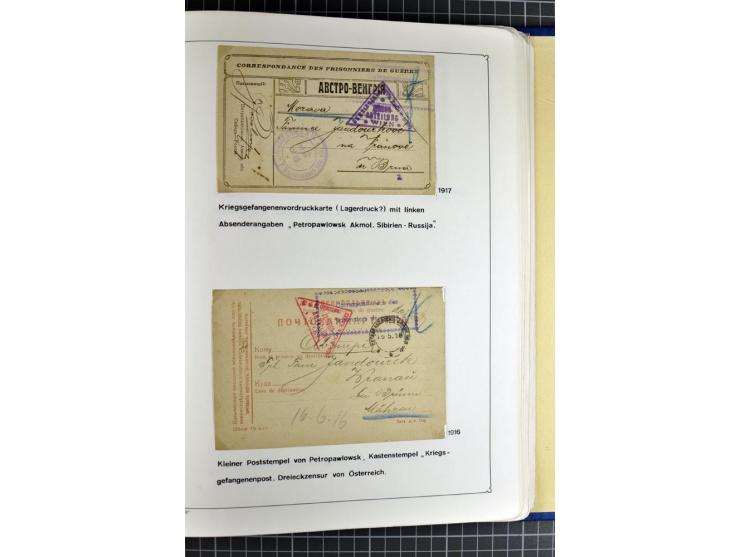 1914/20, interessante Sammlung "Russ. Kriegsgefangenen-Lager in Sibirien" mit über 500 Karten und Briefen, sauber sortiert na