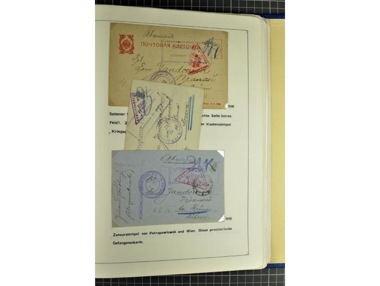 1914/20, interessante Sammlung "Russ. Kriegsgefangenen-Lager in Sibirien" mit über 500 Karten und Briefen, sauber sortiert na