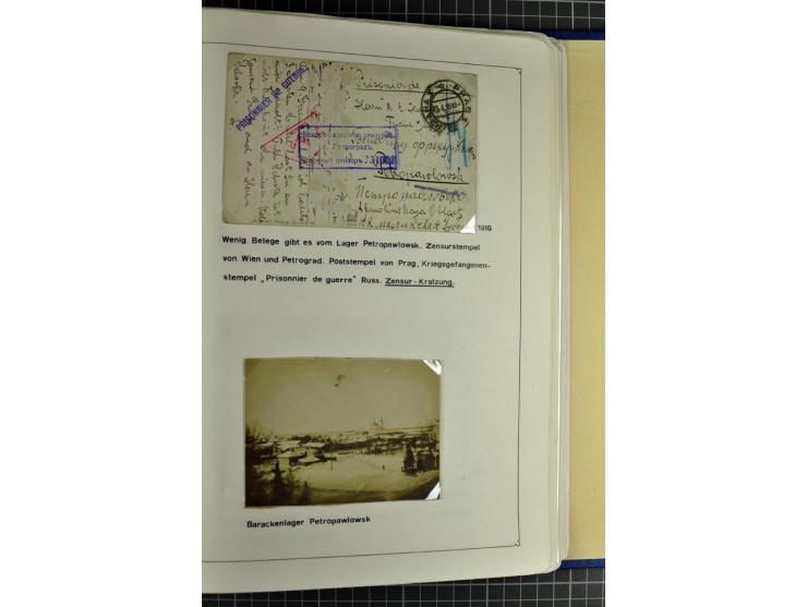 1914/20, interessante Sammlung "Russ. Kriegsgefangenen-Lager in Sibirien" mit über 500 Karten und Briefen, sauber sortiert na