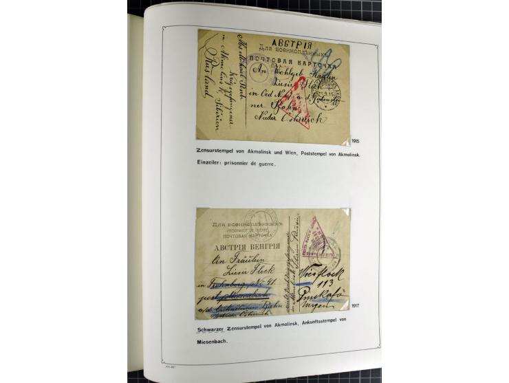 1914/20, interessante Sammlung "Russ. Kriegsgefangenen-Lager in Sibirien" mit über 500 Karten und Briefen, sauber sortiert na