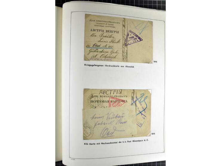 1914/20, interessante Sammlung "Russ. Kriegsgefangenen-Lager in Sibirien" mit über 500 Karten und Briefen, sauber sortiert na