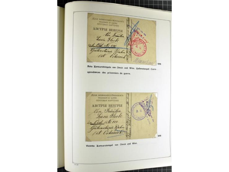 1914/20, interessante Sammlung "Russ. Kriegsgefangenen-Lager in Sibirien" mit über 500 Karten und Briefen, sauber sortiert na