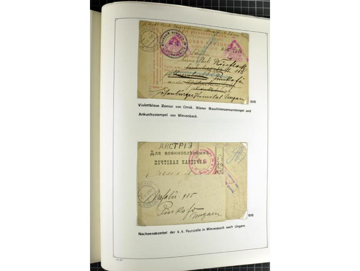 1914/20, interessante Sammlung "Russ. Kriegsgefangenen-Lager in Sibirien" mit über 500 Karten und Briefen, sauber sortiert na